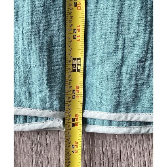 Lands End Women's Size Large Gauze Textured Cotton Jacket Teal Shadow - Picture 7 of 7